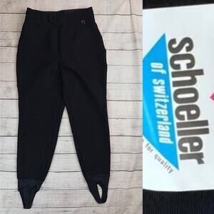 Schoeller of Switzerland VINTAGE Women's Stirrup Ski Pants Black Size Small